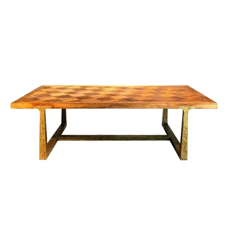 for  Nordic Medieval Style Antique Furniture Handcrafted Retro  Coffee Table with Hand Forged Details  Retro Living Room