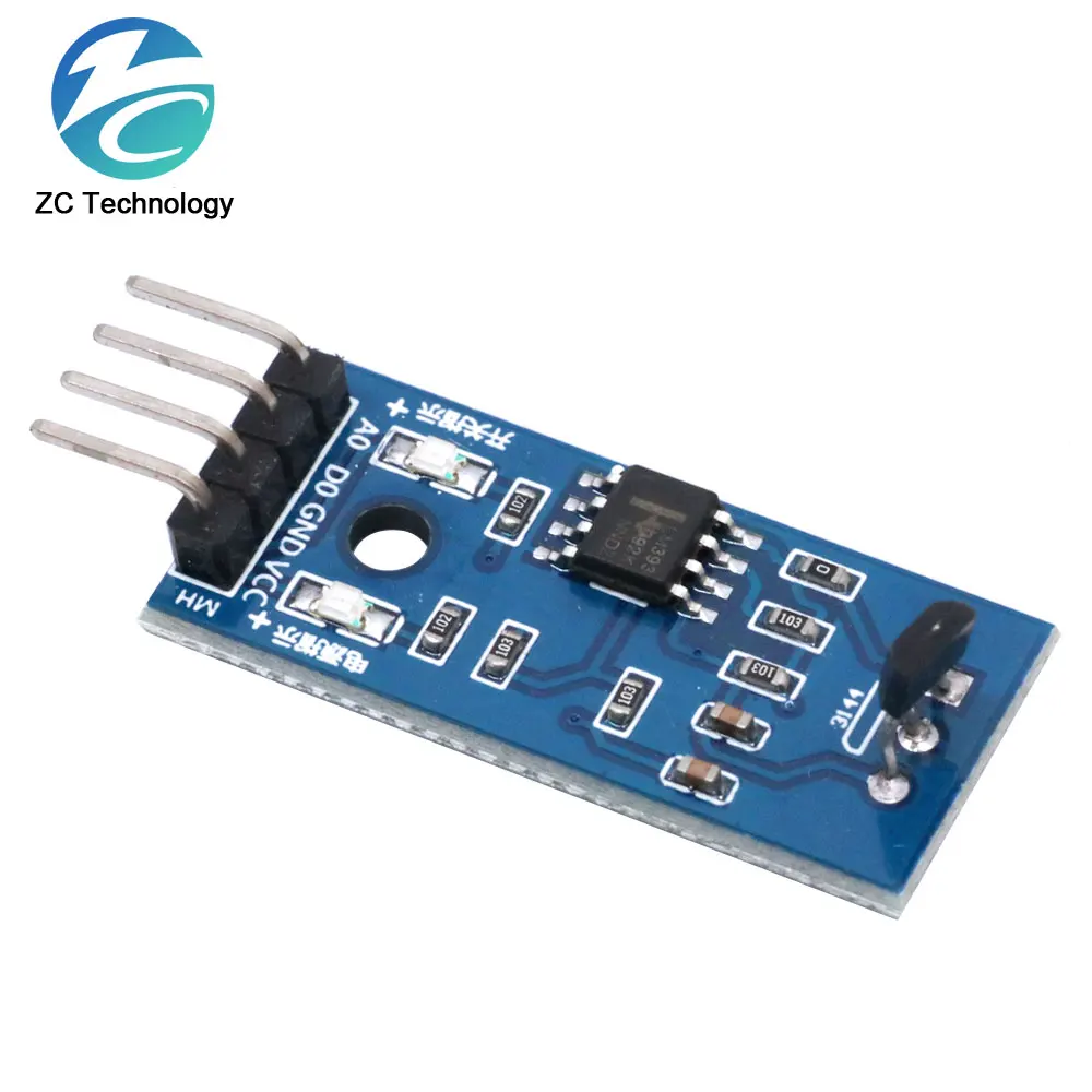 Hall Sensors Module 3144E 4pin Hall Switch Speed Magnetic Swiches Speed Counting Sensor Module For Arduino Smart Car