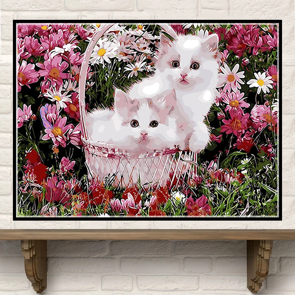 

Landscape Cat DIY 5D Diamond Painting Full Drill Square Round Embroidery Mosaic Art Picture Of Rhinestones Home Decor Gifts