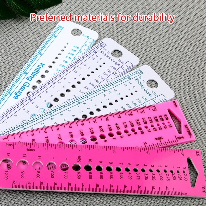 Knitting Measuring Ruler Needle Sizing Tool Knitting Needle Measuring Tool Dropshipping