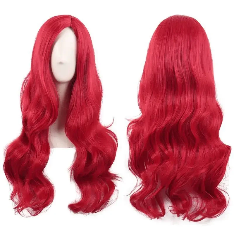 

Women Wig Long Hair Full Wig Curly Wavy Hair Wigs Red Party Costume Wig