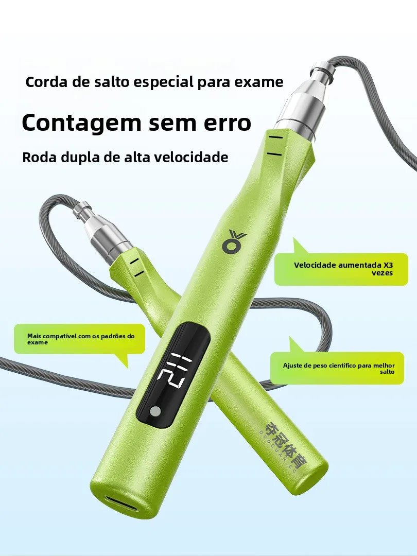 corde-a-sauter-de-competition-modele-standard-anti-nœuds-avec-compteur-de-vitesse-en-fil-d'acier-pour-examen-physique-usage-special-test-sportif-etudiant