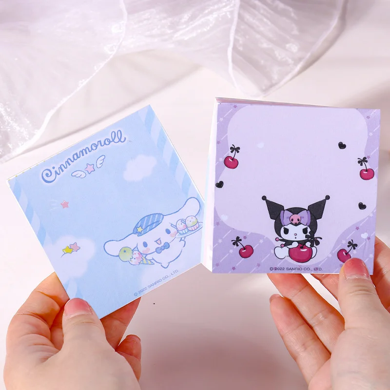 3 unids/loteKawaii Kitty Melody Bloc de notas Sanrio notas adhesivas Linda etiqueta de papelería Bloc de notas planificador pegatina suministros postales escolares