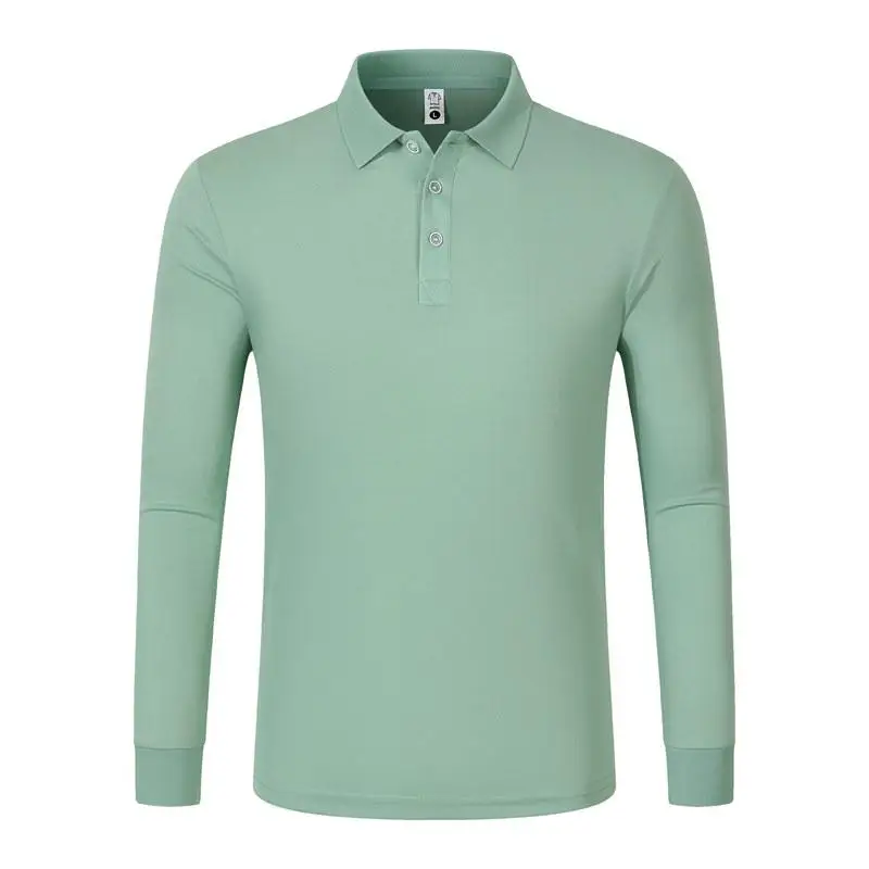 Autumn Mens Quick Dry 200g Long Sleeved Polo Shirt Personalized Custom Design Print Logo Company Employee Work Clothes Workwear