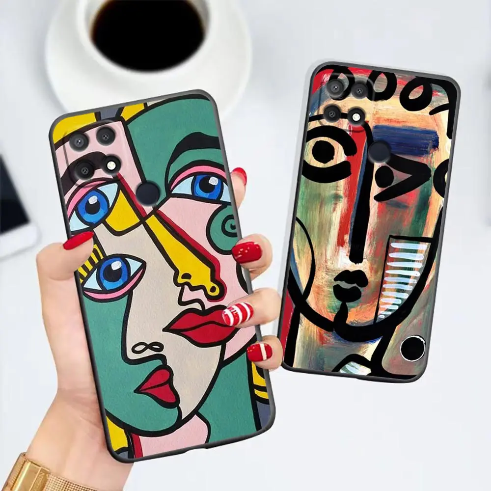 Picasso Abstract Art Painting Case For OPPO A98 A96 A94 A93 A92 A92S A91 A78 A74 A73 A72 A58 A57 A55 A54 A53 A52 A17 A16 Cover