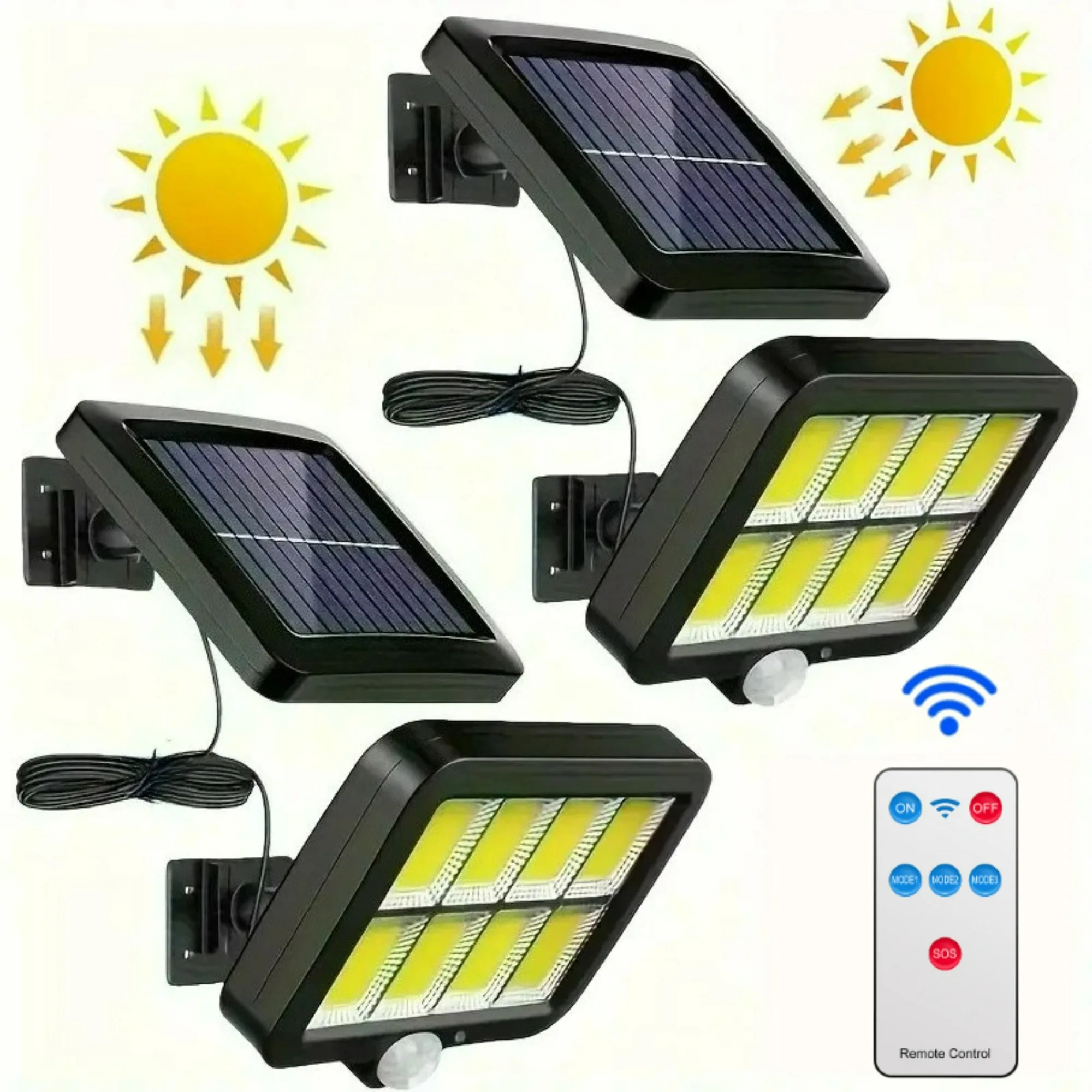 Outdoor Lighting Street Solar Split Wall Lamp 3 Mode Waterproof Motion Sensor Garden Street Lights Solar Lamp Garden Wall Light