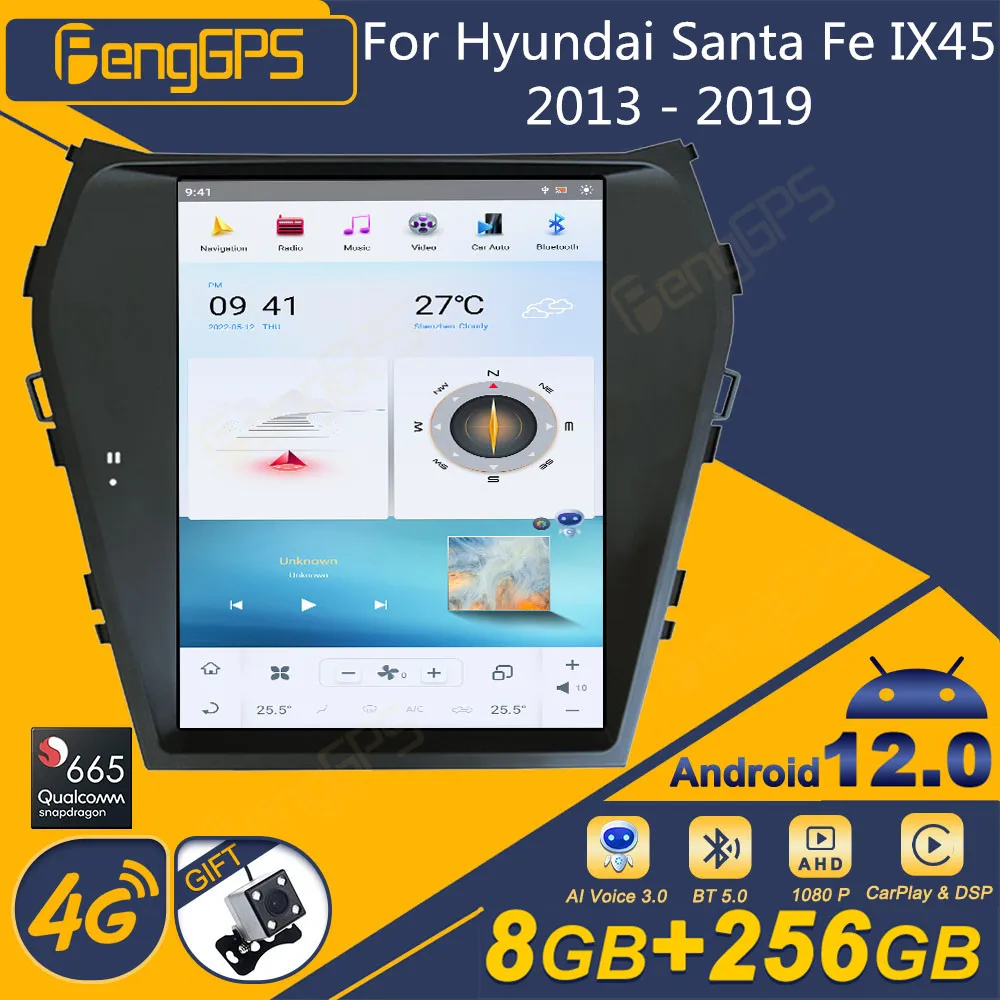 

Восьмиядерный процессор Qualcomm для Hyundai Santa Fe IX45 2013 - 2019 Android автомобильное радио Тесла экран 2Din стерео ресивер Авторадио Мультимедиа