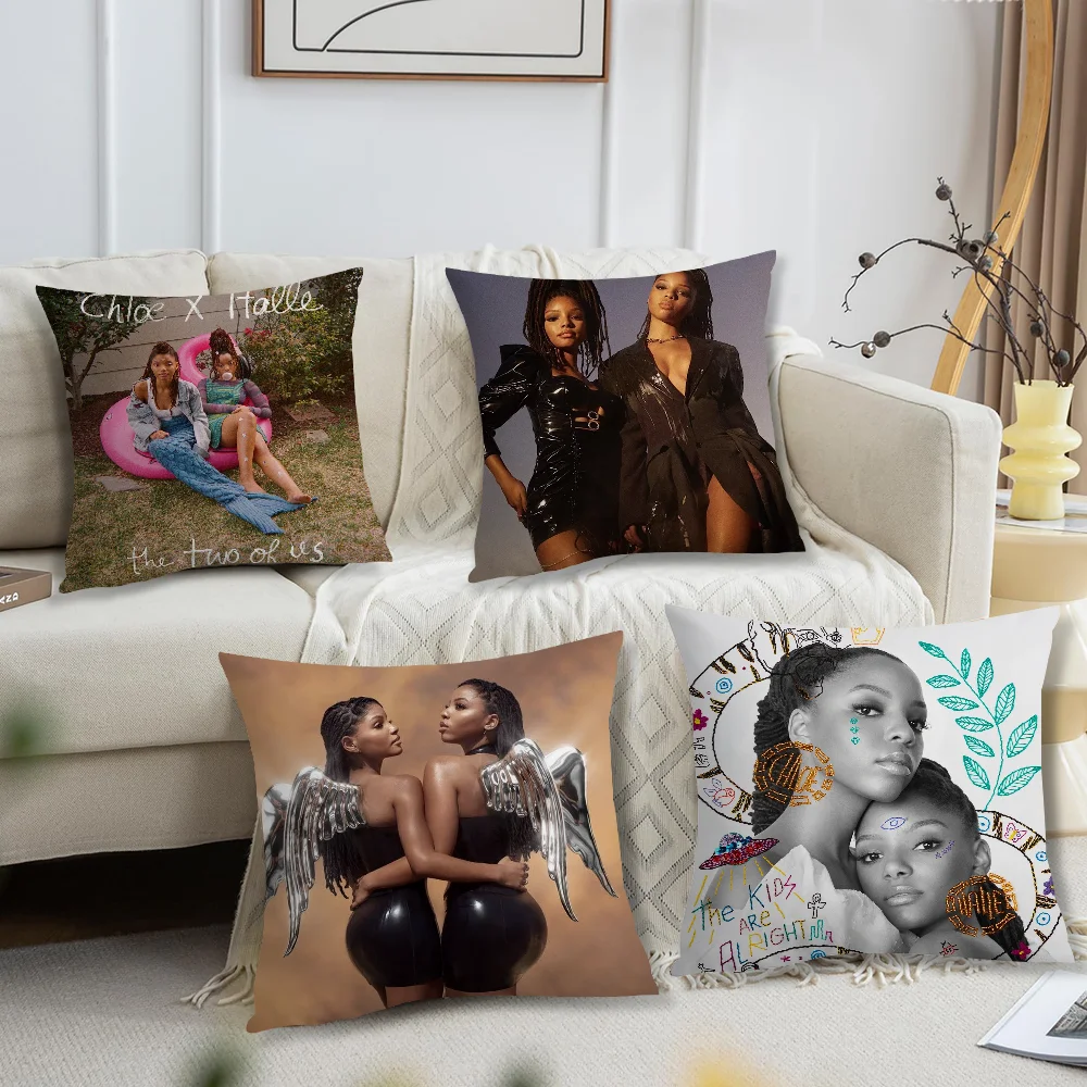 singer Chloe x Halle Ungodly Hour  cushion cover Accessories Square Cushion Room Bedroom Headboard Sofa Living Backrest Car Nap