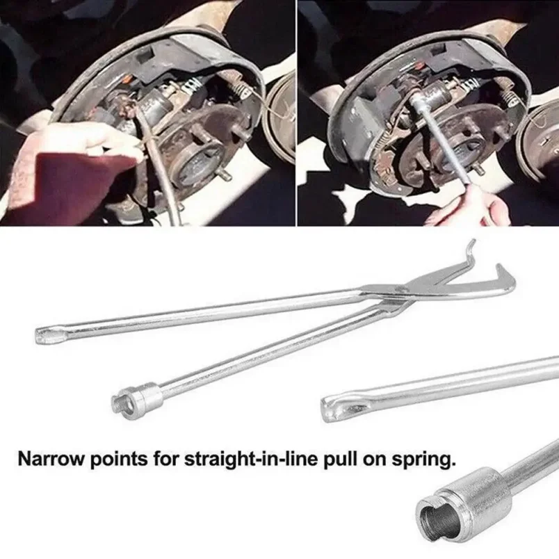 Brake Shoe Return Spring Plier 31cm Drum Brake Spring Remover Installer Tool Chrome Plated Steel High Strength Brake Repair Tool