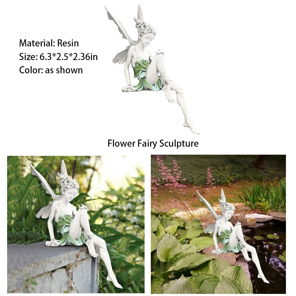 Flower Fairy Statue quality durability Garden Lawn Fountain Pond Outdoor Decorations Landscaping Crafts Suitable As A Gift