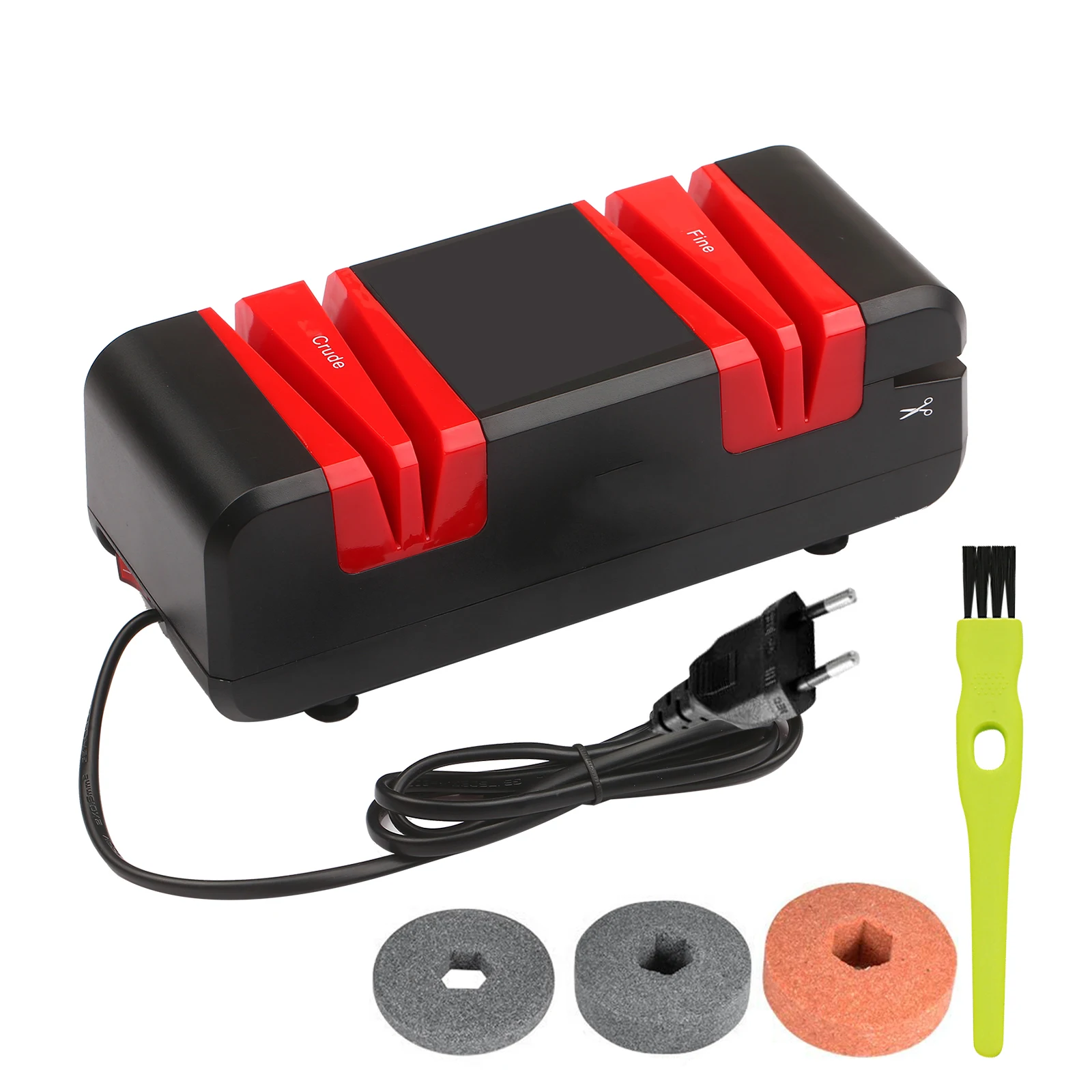 Professional Electric Knife Sharpener Multifunctional Automatic Cut Sharpeners with 15-Degree Bevel Crude and Fine Grooves