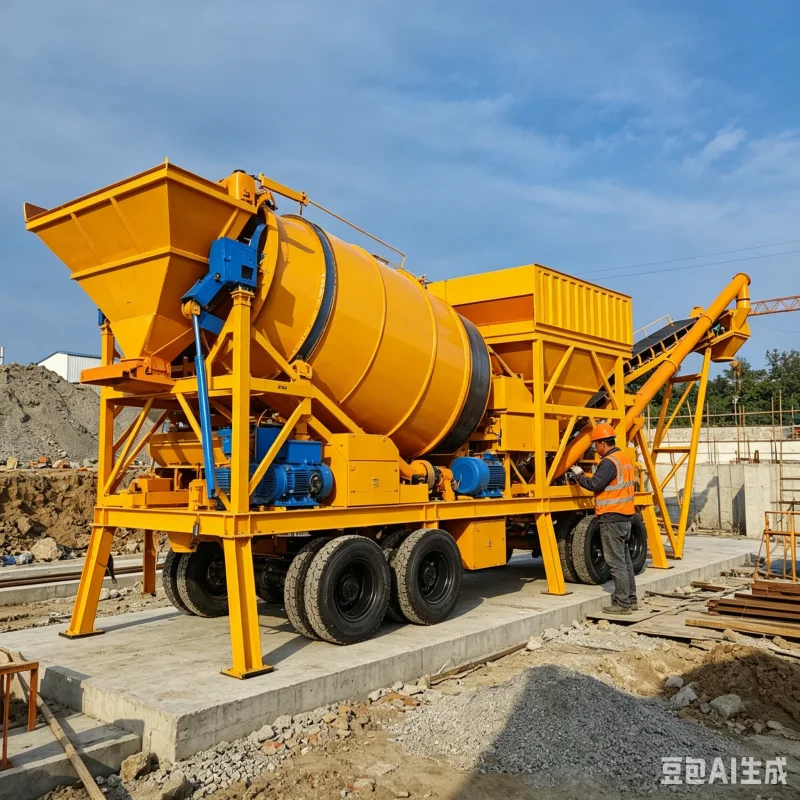 Small Wet Mix Mobile Asphalt Batch Plant 25m3/hr Concrete Batching Plant Truck Mounted Drum Type Concrete Batching Plant