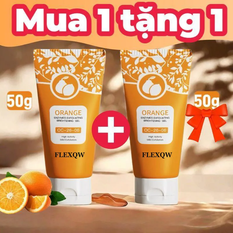 

50ml Orange Exfoliating Gel Cream Moisturizing Brightening Gentle Exfoliant for Smooth Radiant Skin Hydrating Facial Care