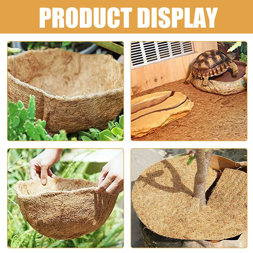

1 Roll Coconut Fiber Pad Large Size Versatile Planter Liner Reptile Substrate Pet Cushion Mat Liners Reptile Carpet