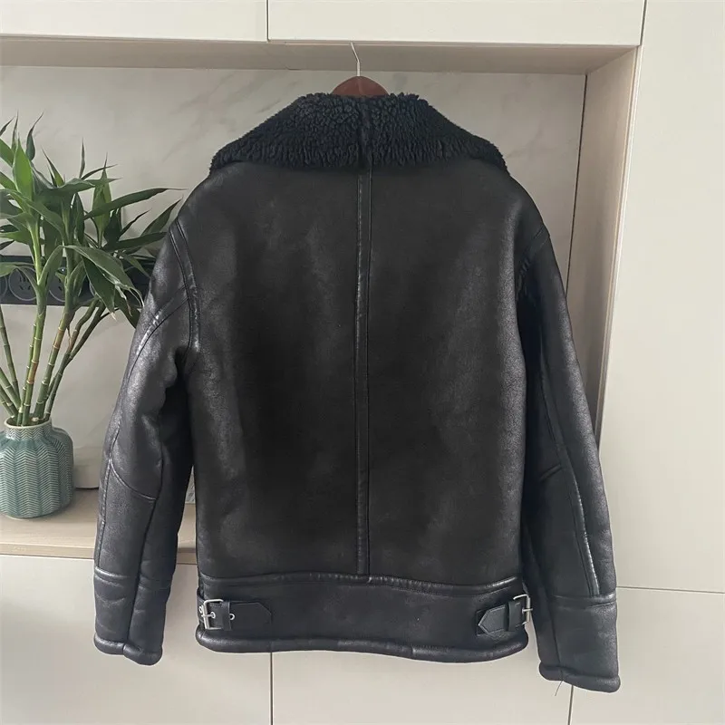 New men Autumn winter The new Lamb jacket jacket leather The jacket coat