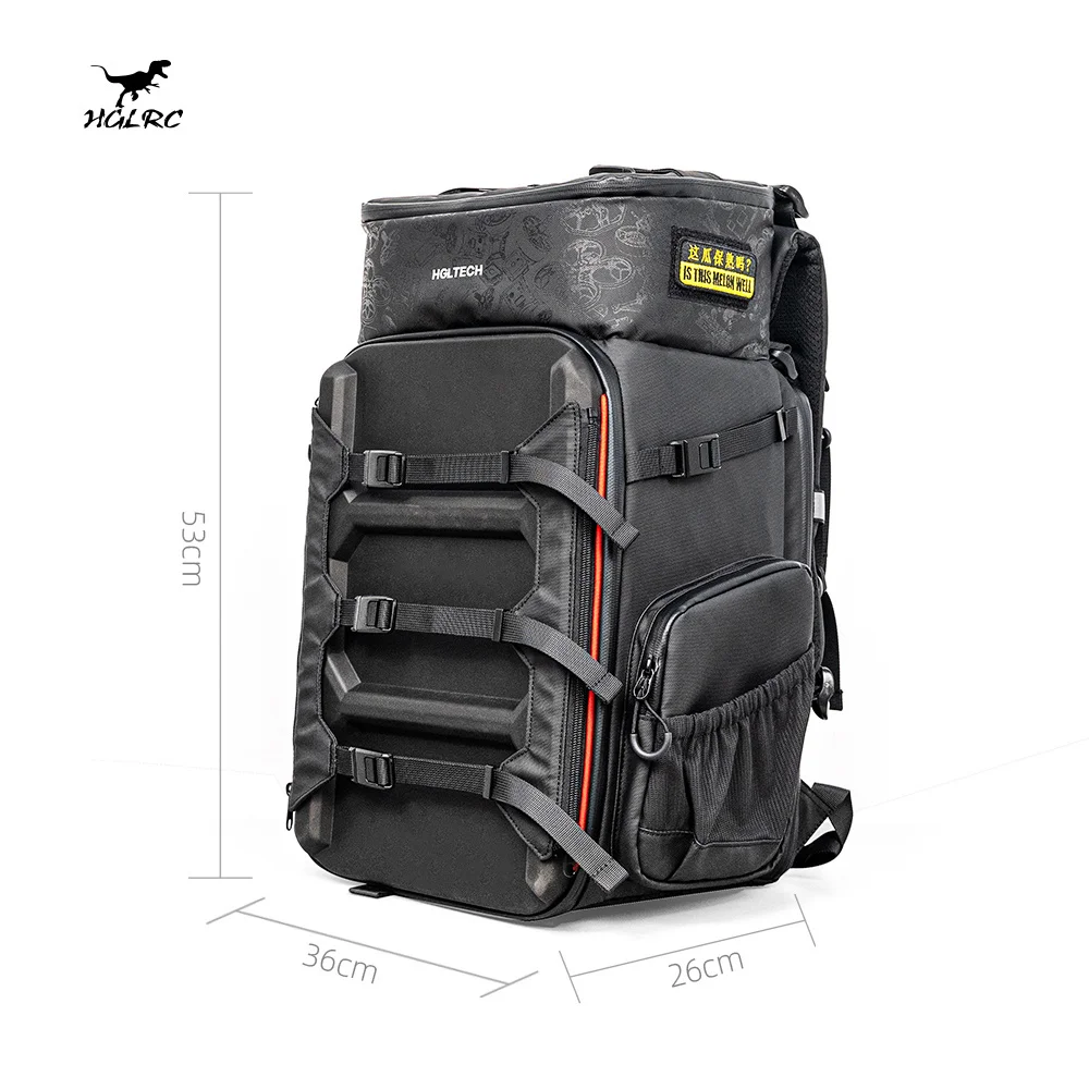 HGLRC Fpv Backpack 360x260x530mm Waterproof Splash-proof Fabric For Rc Fpv Freestyle Drones Outdoor Bag