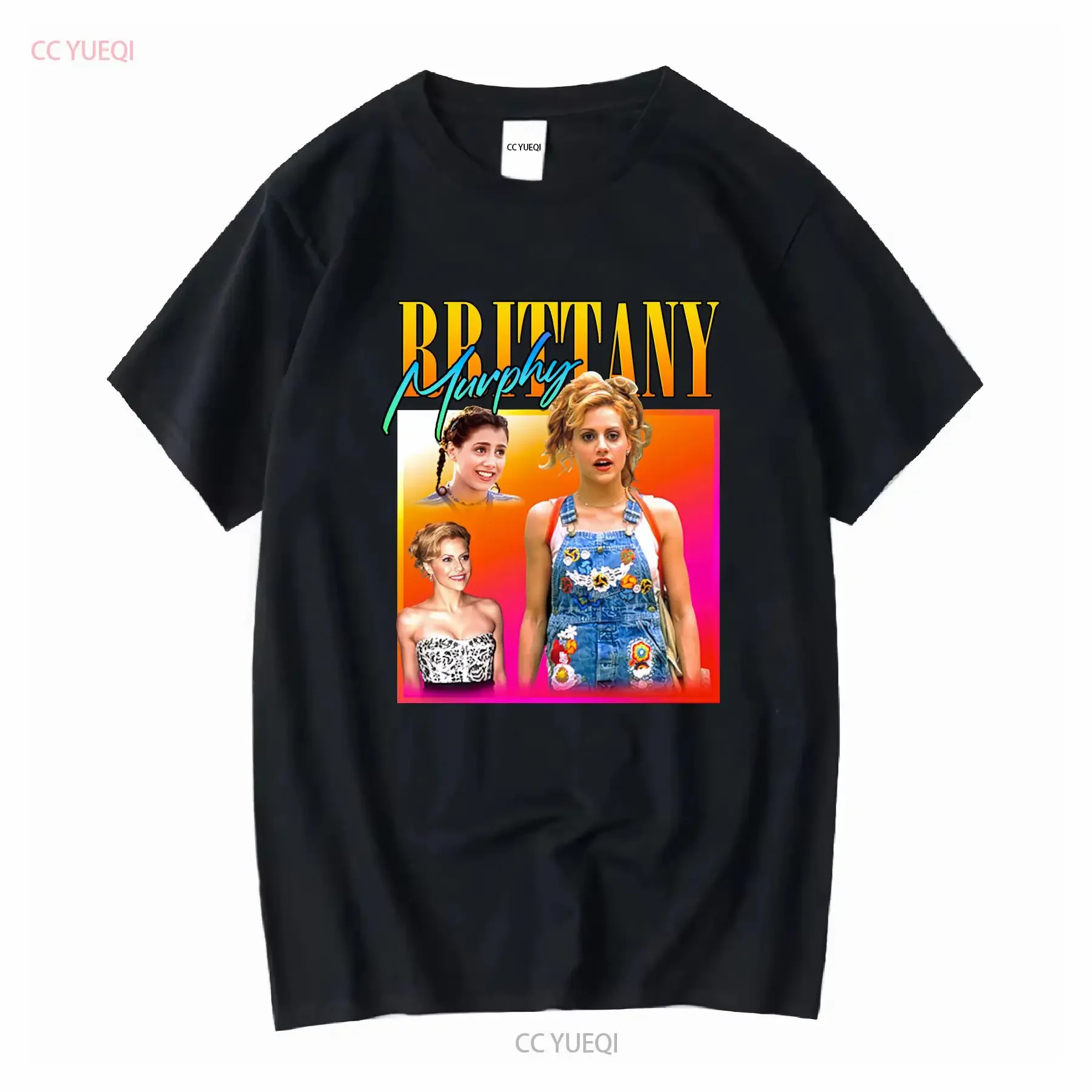 Camiseta BRITTANY MURPHY de homenaje para mujer, con la frase 'You're A Virgin Who Can't Drive', estilo retro vintage de los 90, con efecto lavado, ligeramente elástica.