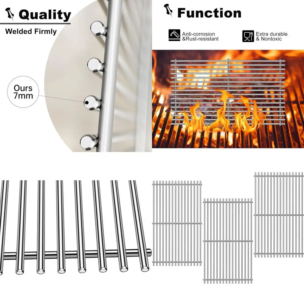 

Сменные решетки для гриля из нержавеющей стали для моделей Genesis II E-410, S-410, E/S-415, E/S-435, LX E/S-440, 66089, 66097, BBQ Fla