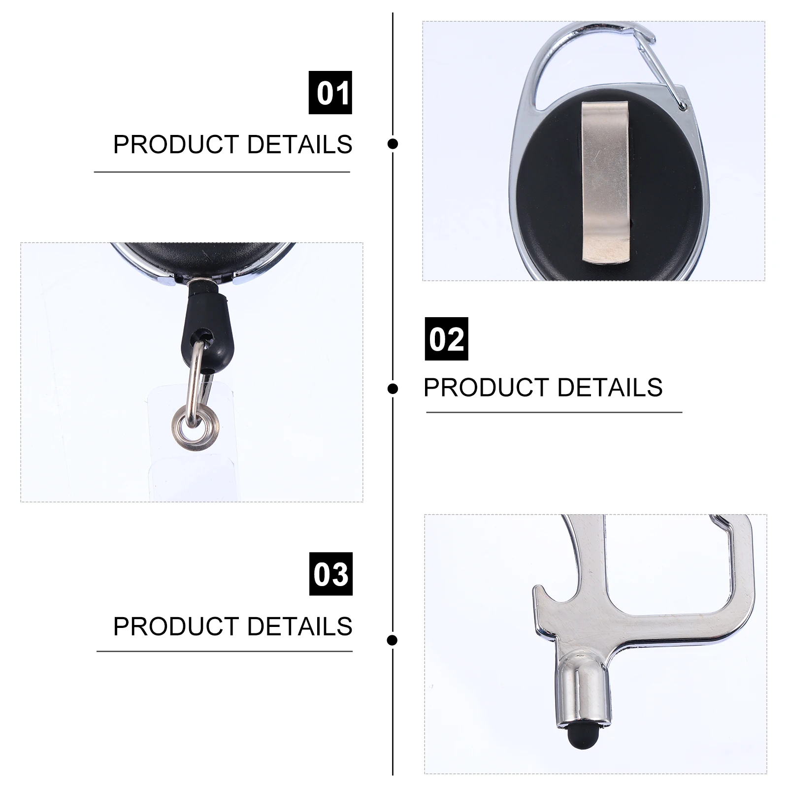 

4 Pcs Touch Screen Silicone Keychain Multifunctional Touchless Door Opener Button Hand Free