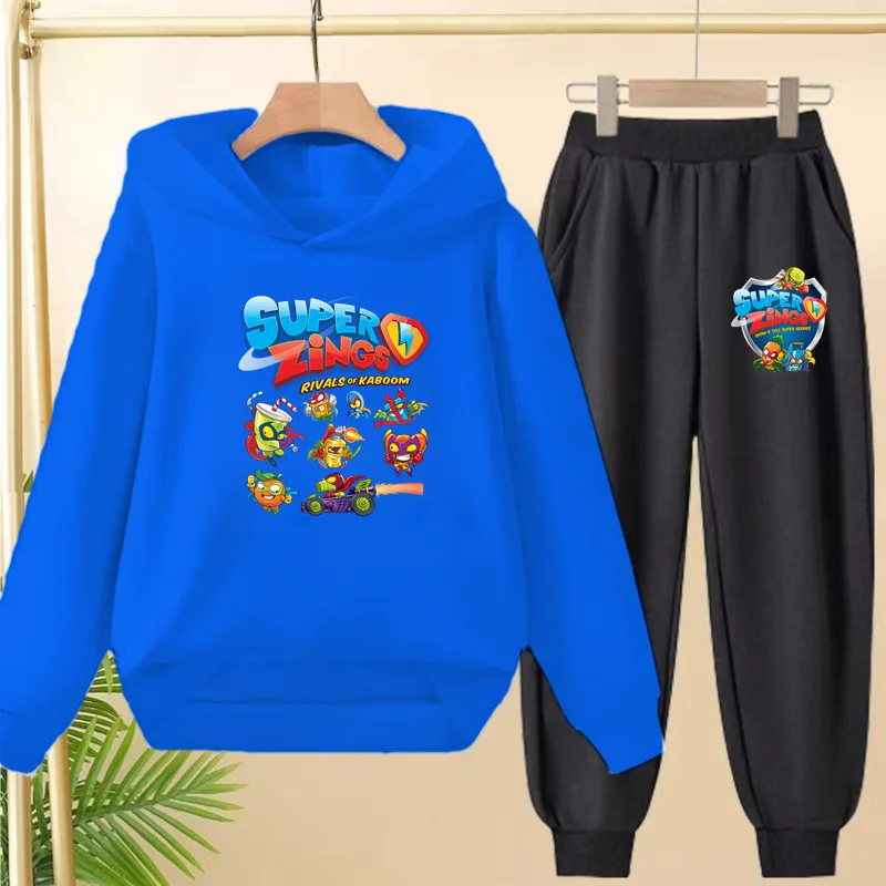 

Children's New SUPER ZINGS Hoodie Pullover 3-12Yrs Charming Coat Sweatshirt+Pants Boys Girls Toddler Trendy Clothing Leisure Set