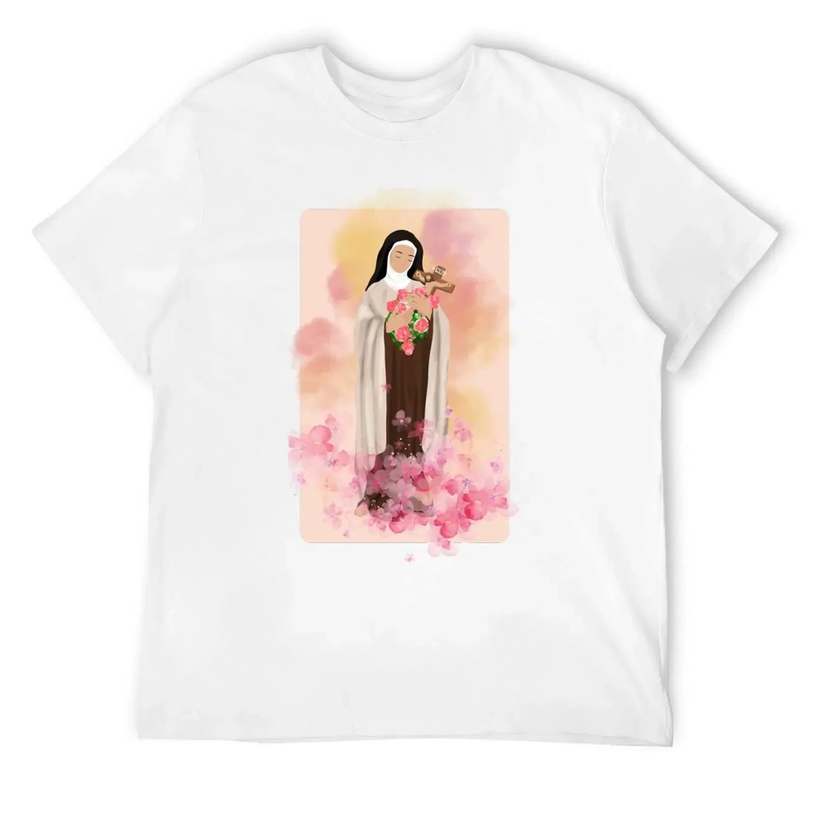 St. Therese of Lisieux catholic illustration T-Shirt topping T-shirts man mens t shirts pack