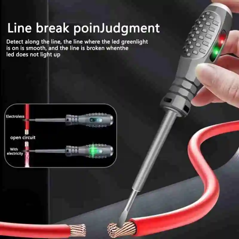 Smart LED Voltage Tester Pen Torque Break point Detection, Flathead & Phillips Screwdriver Multifunctional Electrician Tools