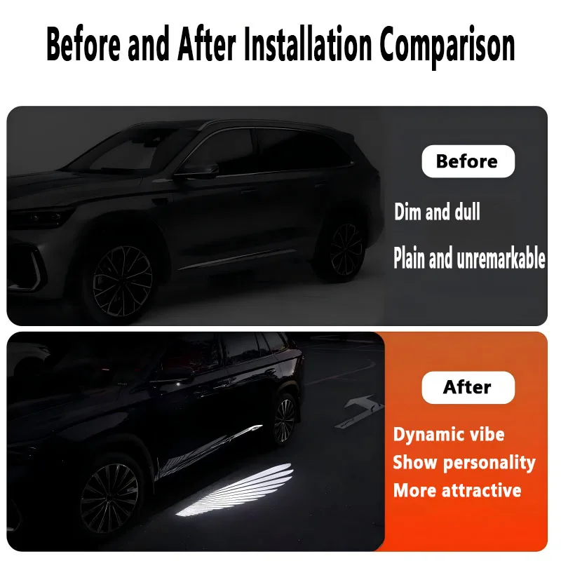2PCS / Set For GEELY Monjaro Manjaro Xingyue L 2021-2026 Rearview Mirror Welcome Puddle Light Projection