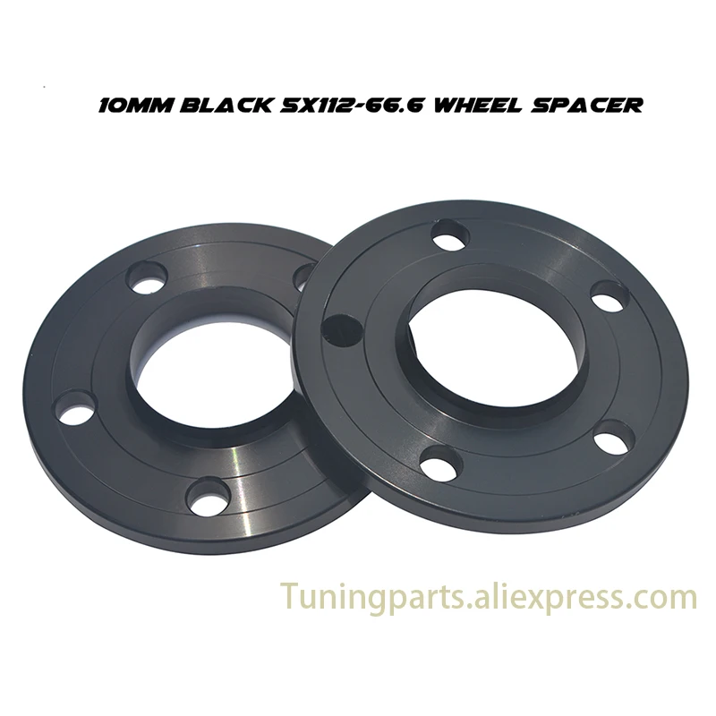 15mm 2PCS Spacer with Wheel Bolts M14*1.25 Thin Step Wheel Spacers 5*112 | 66.6mm Hub Centric