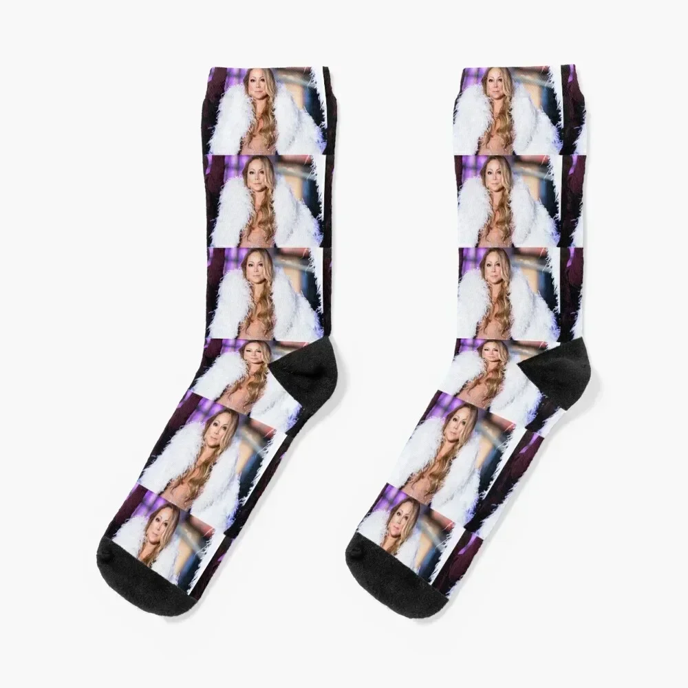 

Concert Mariah Carey Socks bright garter luxury crazy Mens Socks Women's