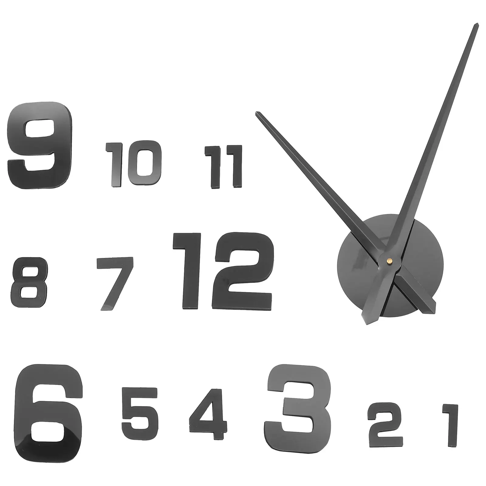 

Oversized Wall Clock Unique Number Decorative Living Room Acrylic Modern Clocks