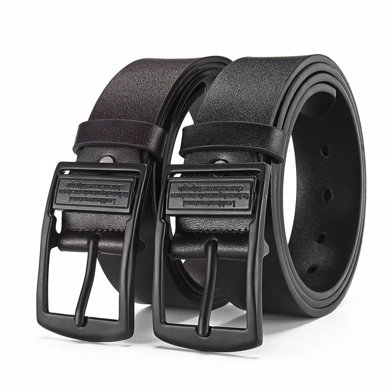 

New Luxury Belt for Men PU Leather Belt Metal Pin Buckle High Quality Famous Brand Designer Waist Strap Belt for Jeans Plus Size