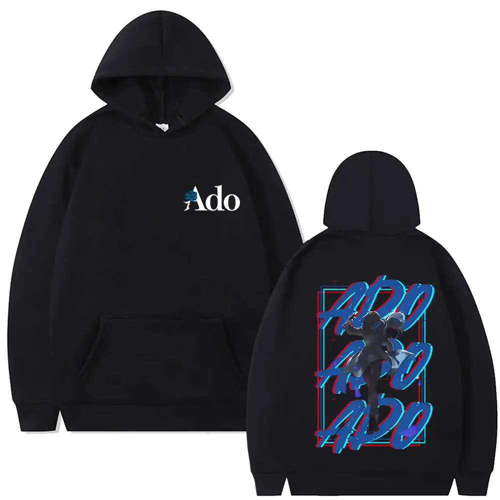

Ado Double Sided Print Hoodie Men Women Fashion Loose Oversized Streetwear Y2k Japanese Style Hoodies Male Vintage Sweatshirt