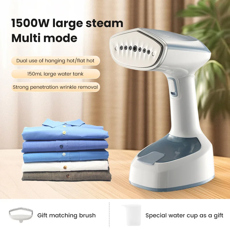 Foldable Ironing Machine 1500W Fast-Heat Garment Steamer Household Electric Fabric Steamer for Home Travel Handheld Steam Iron