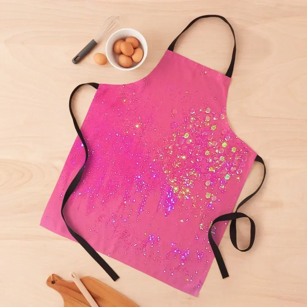 

Pink Sparkle Apron Nursing professional hairdresser For Women painting Apron