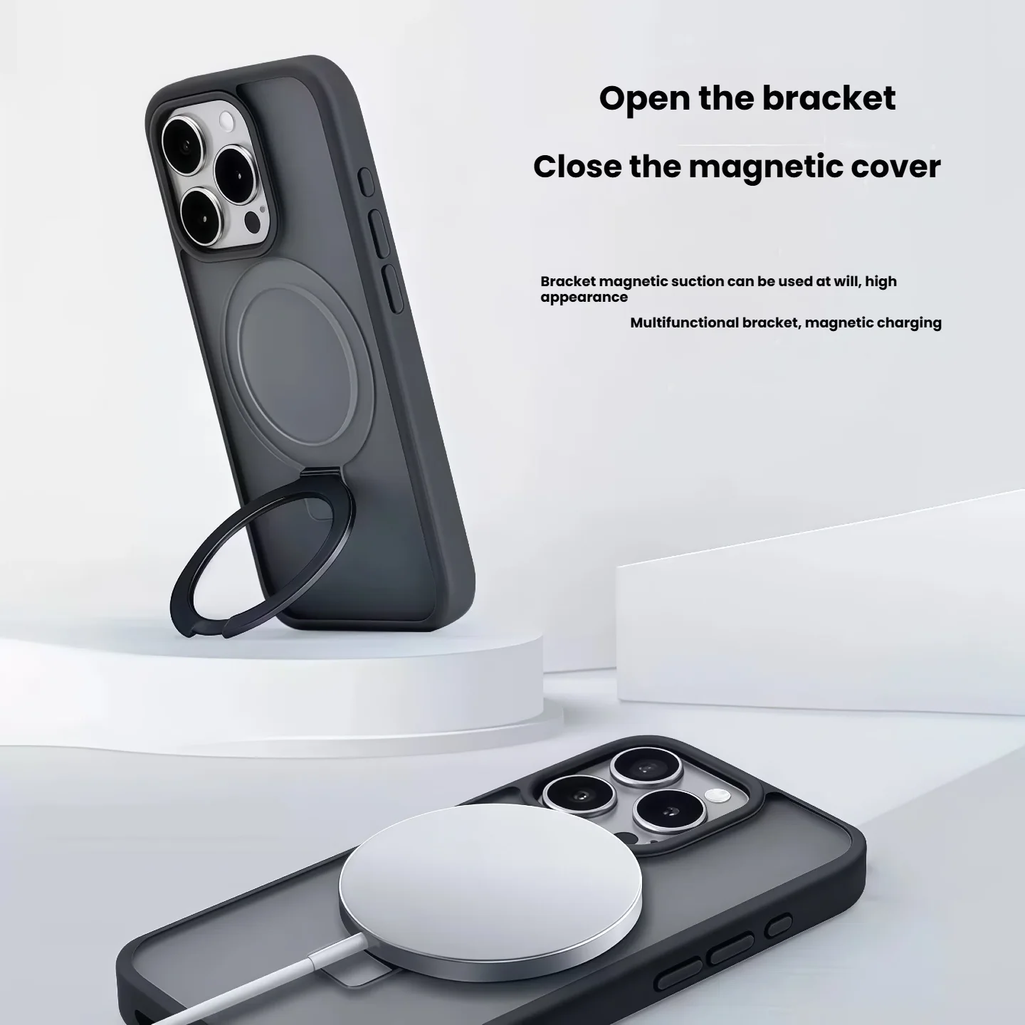 Para iPhone 16/17 Pro Max Capa de telefone magnética - Carregamento sem fio MagSafe e proteção total