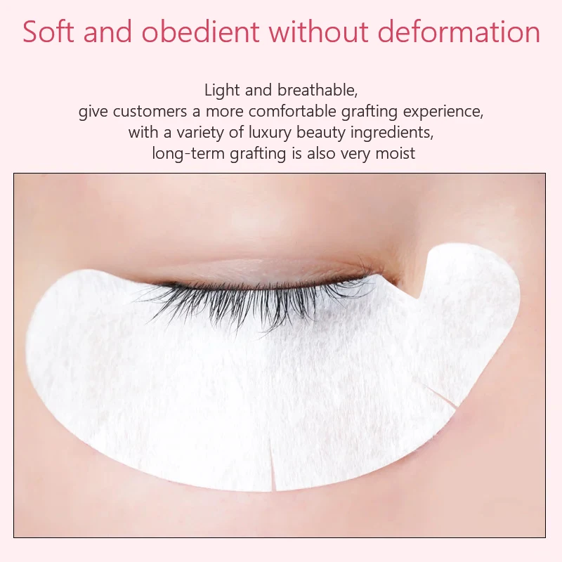 50 Pairs Eye Patches Eyelash Extension Under Eye Pad Lash Lifting Gel Patch V-shaped Paper Sticker Pads Eyelash Firm Makeup Tool