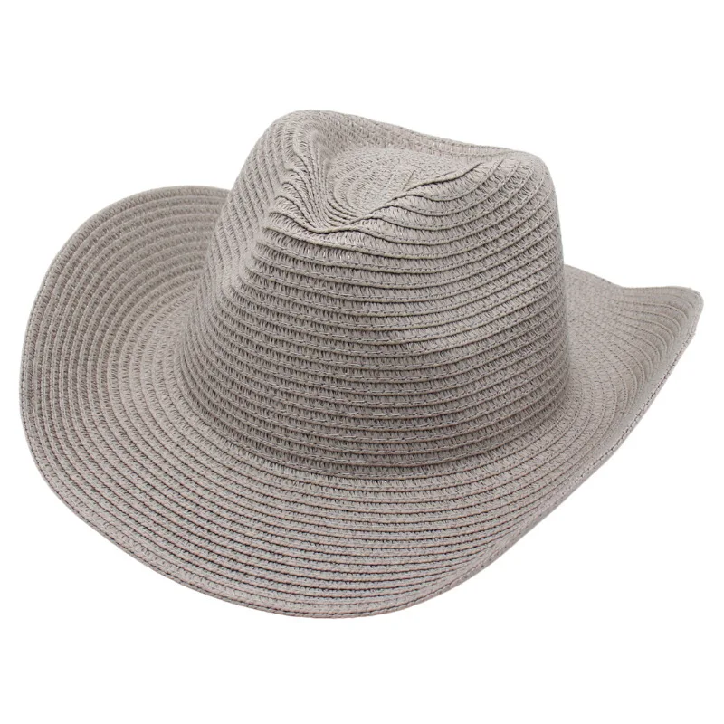 

Panama Curling Beach Hat Seaside Western Cowboy Hat With Accessories Sun Hat New Sun Hat Woven Solid Color