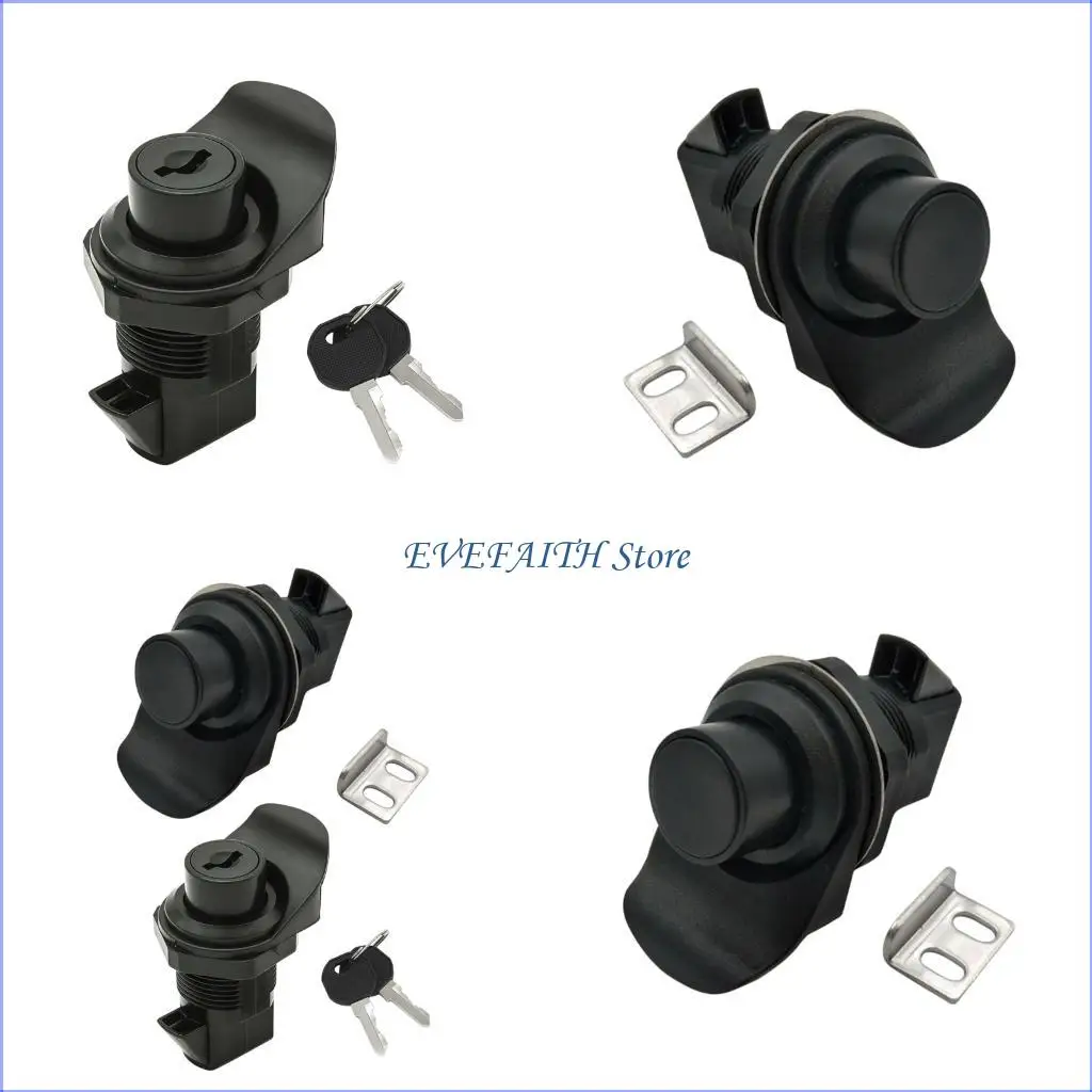 

124B Smooth Operation Push Button Latches Easy to Use for Camping Car Cabinet & Drawer