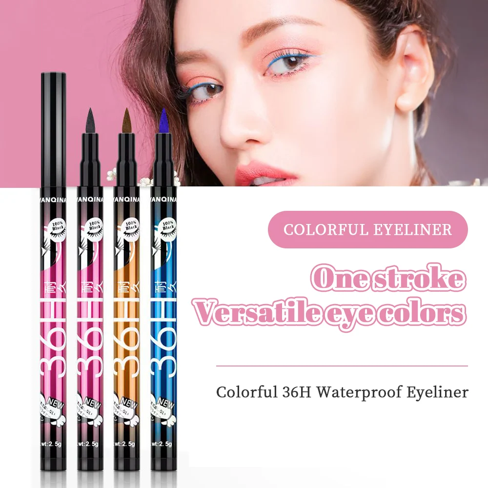 أسود السائل محدد العيون مقاوم للماء قلم رصاص ، مجموعة التجفيف السريع ، طويلة الأمد ، لا تزهر مستحضرات التجميل ، أدوات ماكياج العين