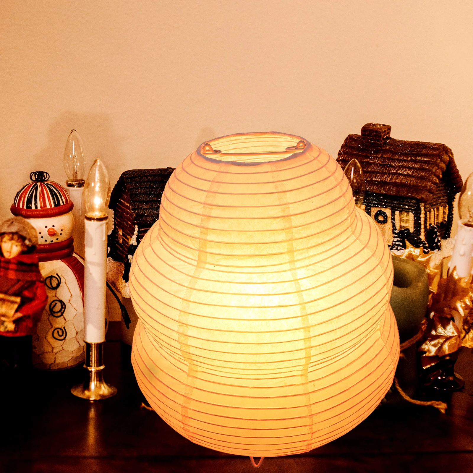 

Soft Light Night Table Lamps Rice Paper Lantern Bedroom Dorm Warm Light Small Desk Lamp Study Feeding E14 Socket