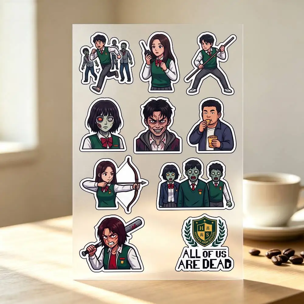 1pc All Of Us Are D-Dead Stickers Auto Body Bumper Windows Motorcycle Laptop Walls Vinyl Decal Car Tuning Accessories