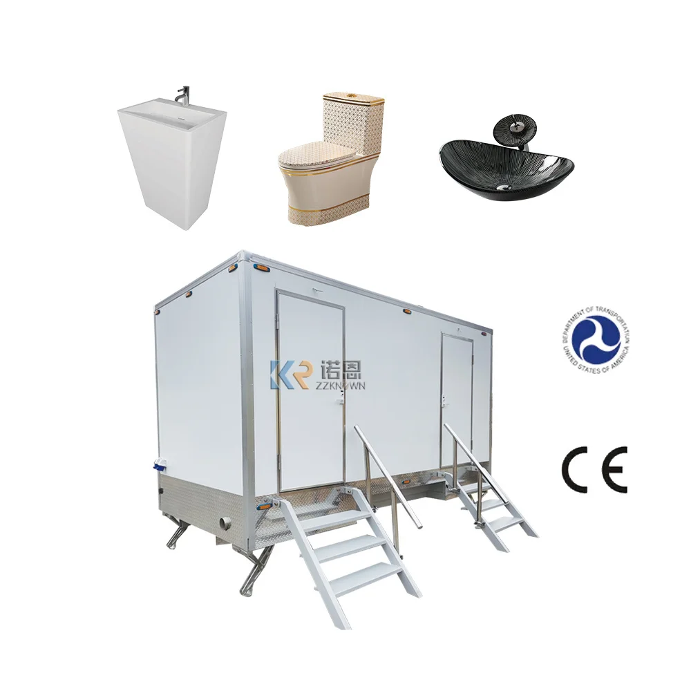 China Factory Wholesale Price Portable Toilets Trailer Outdoor Public Portable Restroom Trailer For Sale