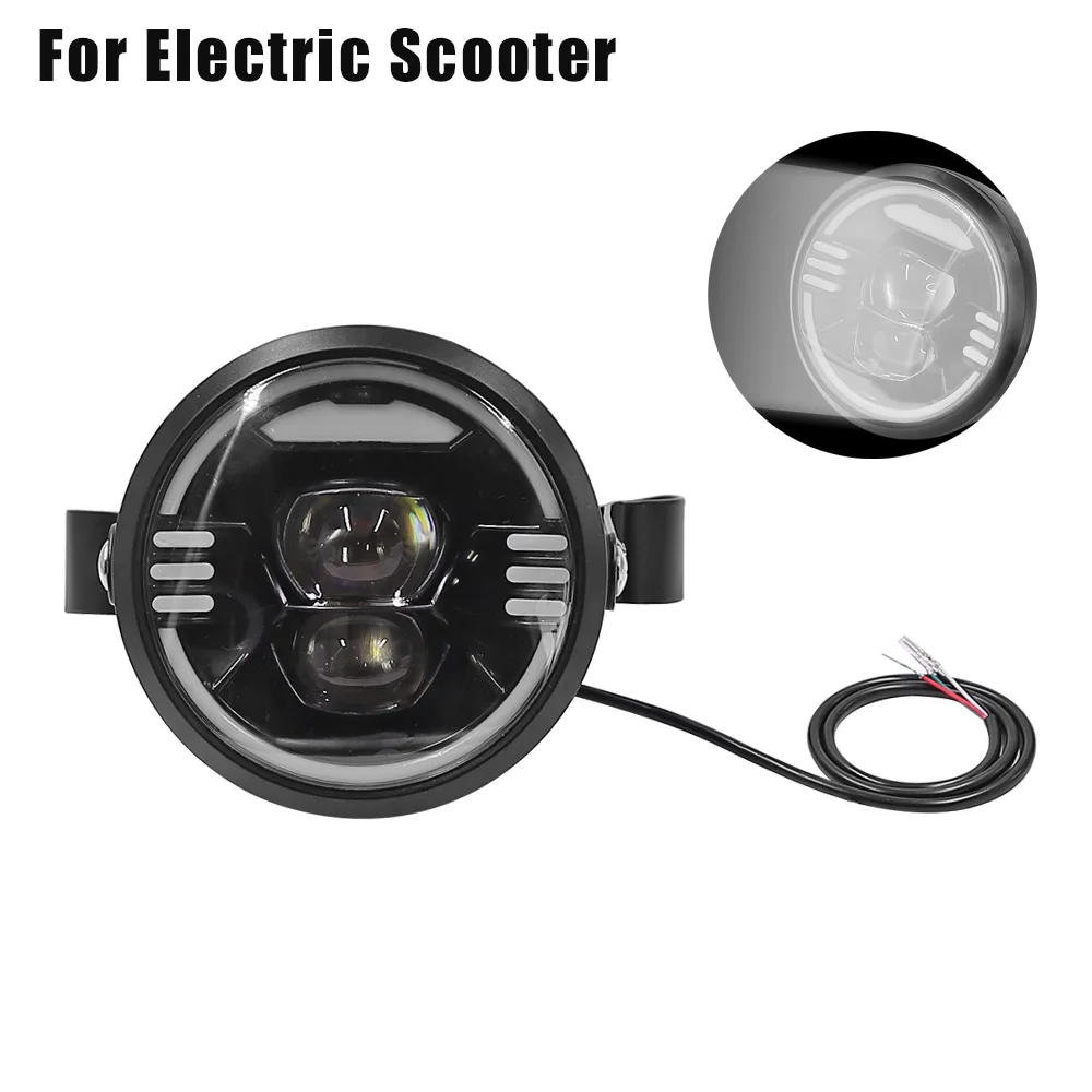 

12V-48V LED Headlight High Brightness Flashlight For Electric Scooter Headlight High Beam Accessories
