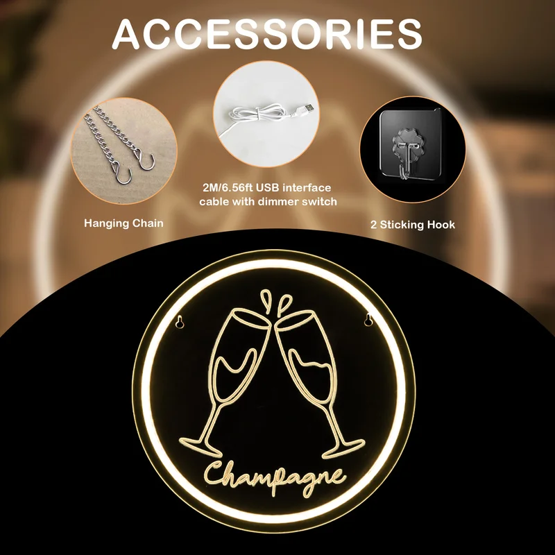 علامات النيون المخصصة للنوافذ المعلقة لتزيين الحائط وأضواء النيون للأعمال مناسبة للمطاعم والمتاجر المريحة #4