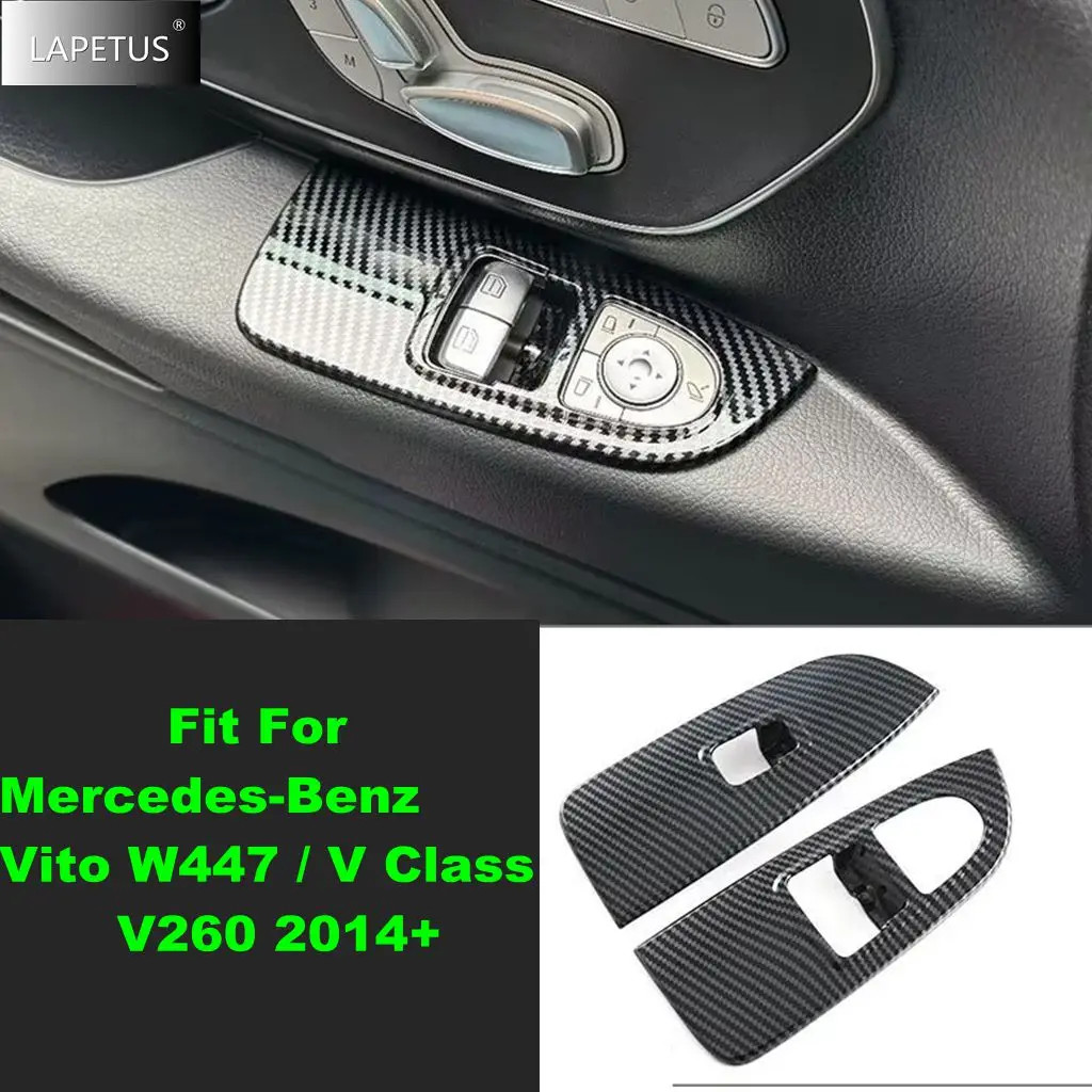 Auto Inner Door Armrest Glass Window Lift Button Cover Trim Accessories For Mercedes-Benz Vito W447 / V Class V260 2014 - 2021