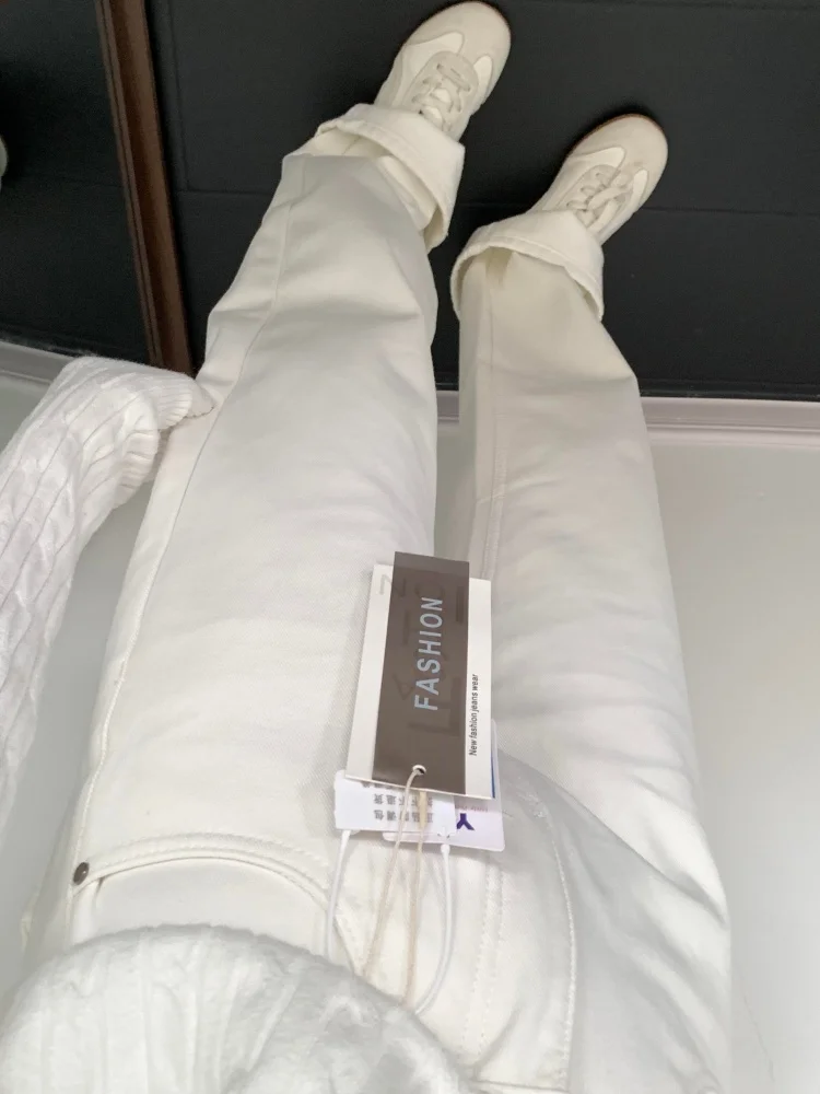 

Большие размеры Fce Lined Thi Широкие джинсы из денима Женские осенне-зимние новые утягивающие драпированные прямые брюки длиной до пола P...