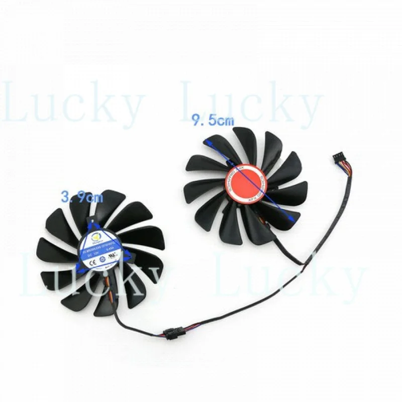 f  for  Graphics Card Cooling Fan Cooler Fans for XFX RX580 590 8G Black Wolf Edition