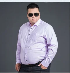 Alta qualidade inverno outono homens plus size grande vestido camisa manga longa 6xl 8xl 10xl 12xl camisas formais de escritório negócios azul