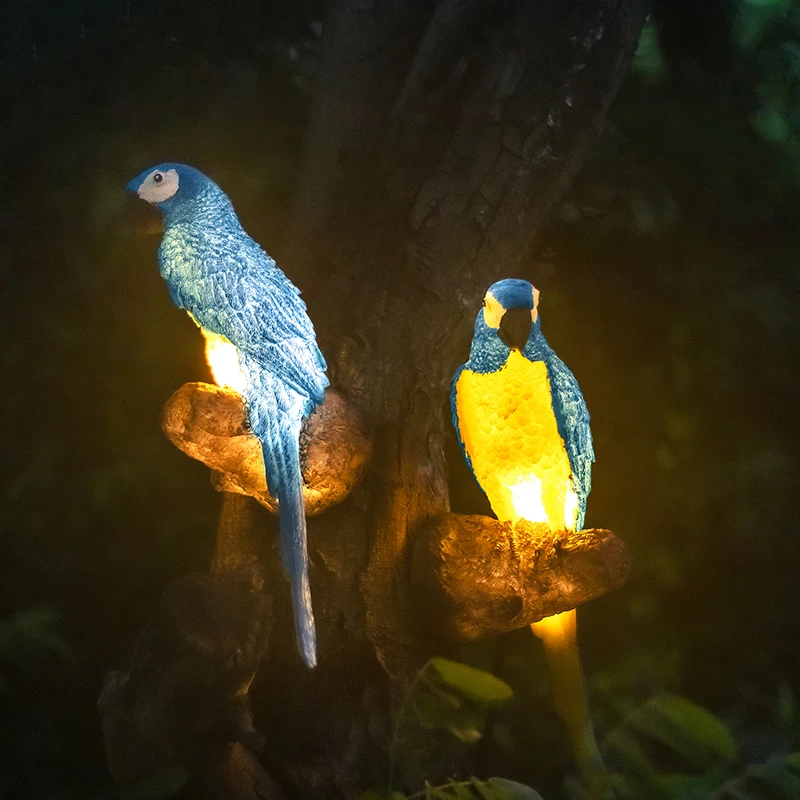 Outdoor wall lamp waterproof hanging tree lamp, bird glowing animal