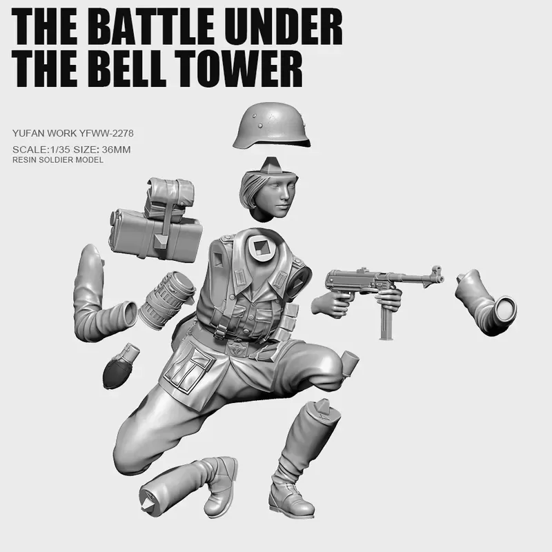 Figurine modèle en résine 1/35, soldats européens de la seconde guerre mondiale Gk, Micro Miniature, modèle blanc imprimé en 3d, jouet, Kit non assemblé et non peint